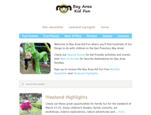 Tablet Screenshot of bayareakidfun.com